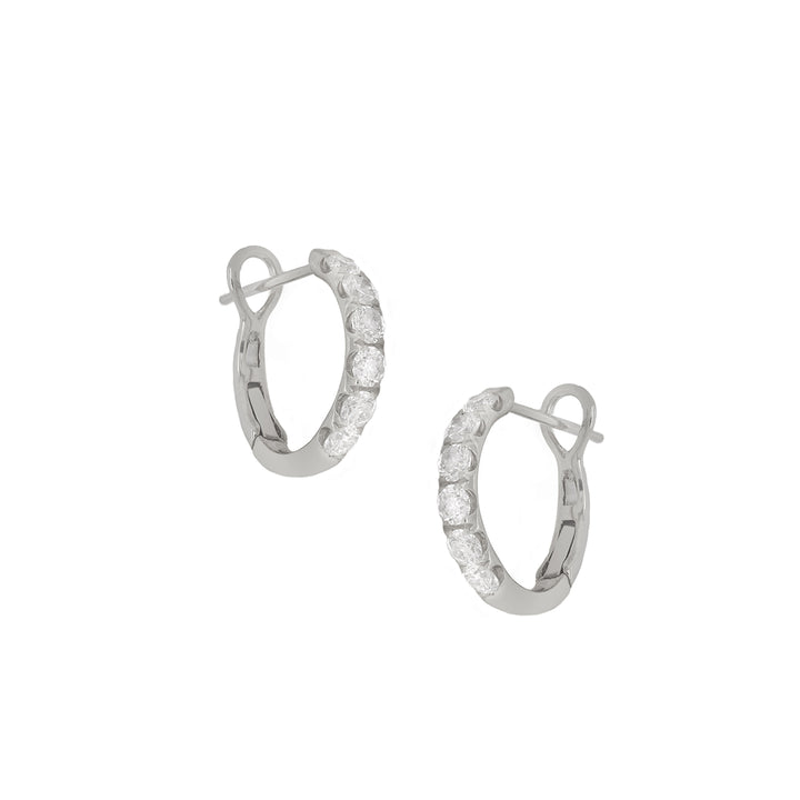 0.76ctw Diamond Hoop Earrings