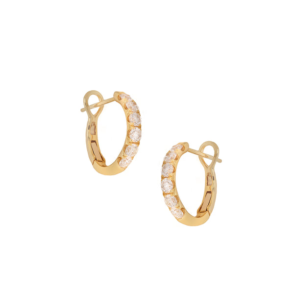 0.74ctw Diamond Hoop Earrings