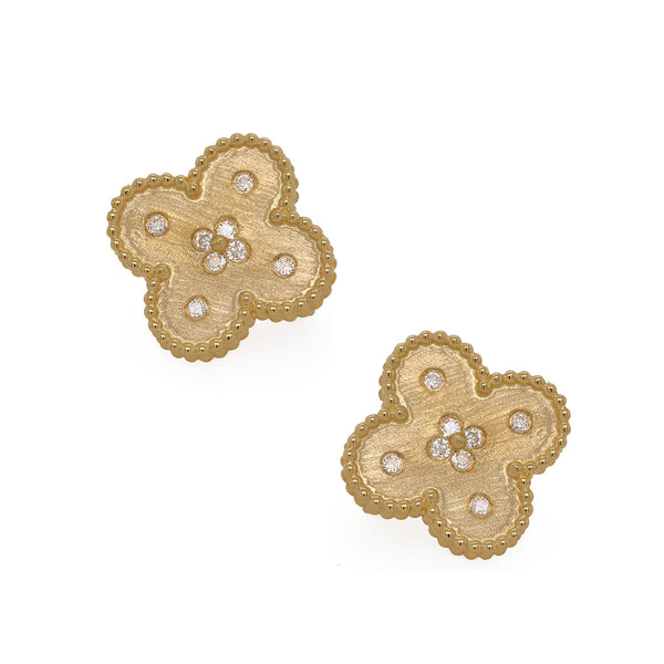 0.33ctw Diamond Clover Earrings