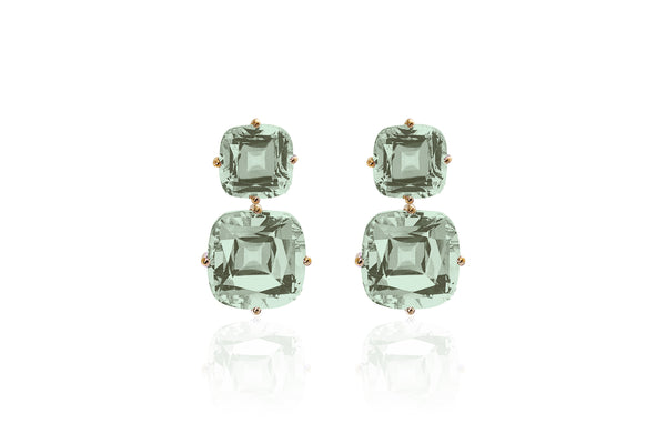 2 Tier Prasiolite Earrings