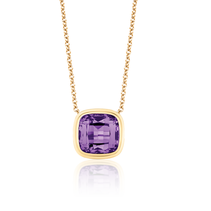 Small Amethyst Cushion Pendant