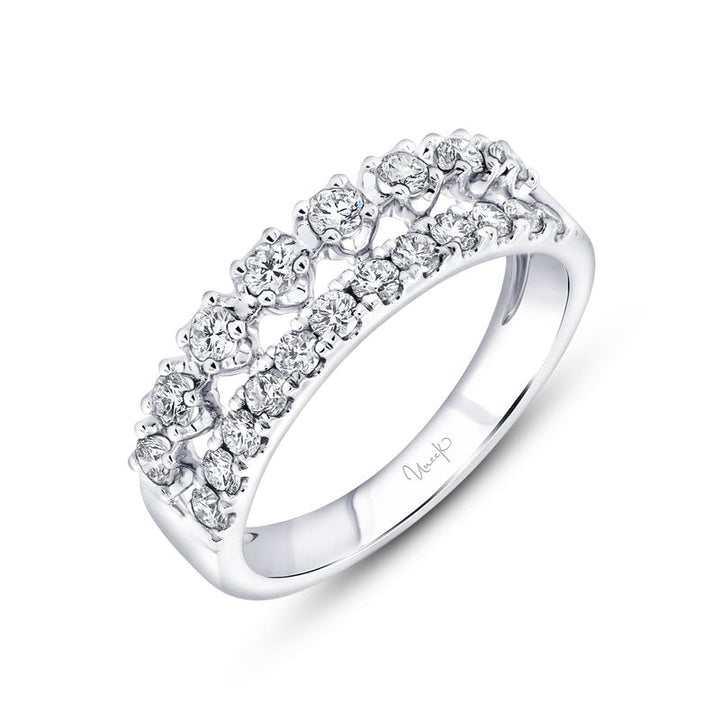 0.52ctw Diamond Double Row Ring
