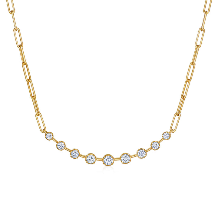 1.33ctw Diamond Paperclip Necklace