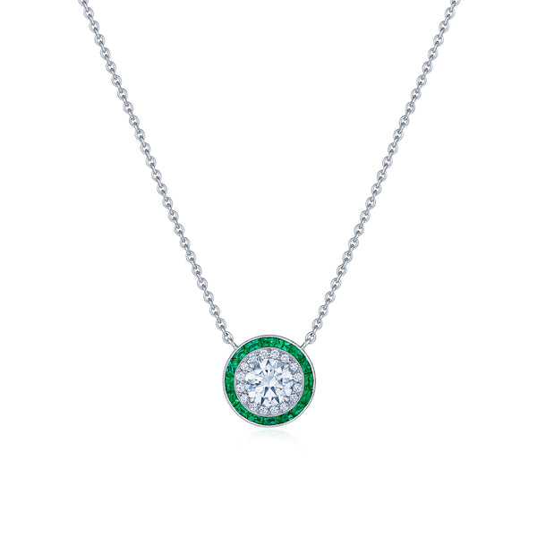 Pendant with Diamonds and Emeralds