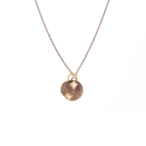 Chocolate Patina Artifact Medallion Necklace
