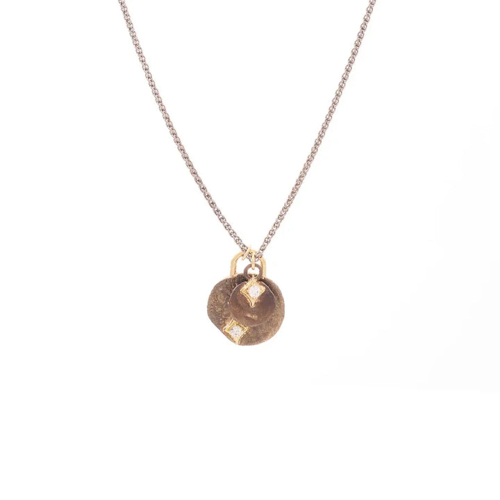 Chocolate Patina Artifact Medallion Necklace