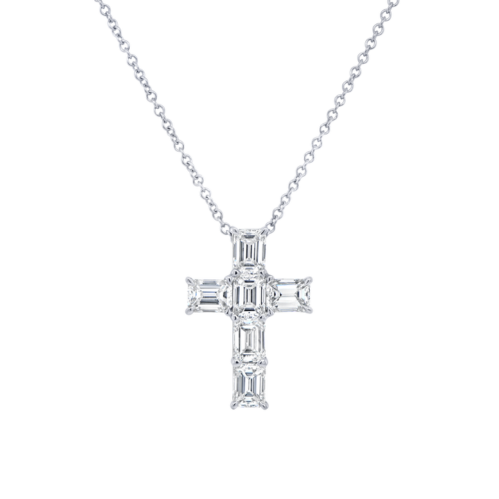 1.23ctw Diamond Cross Brooch Pendant