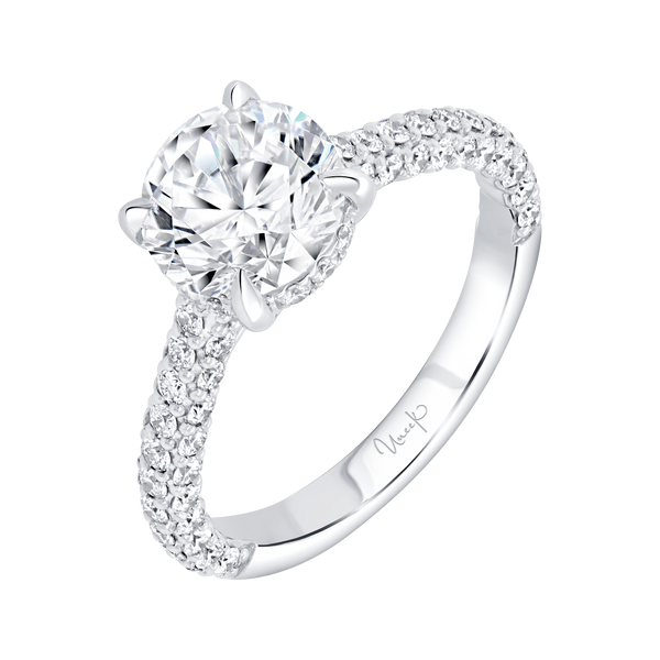 0.82ctw Under-Halo Round Engagement Ring