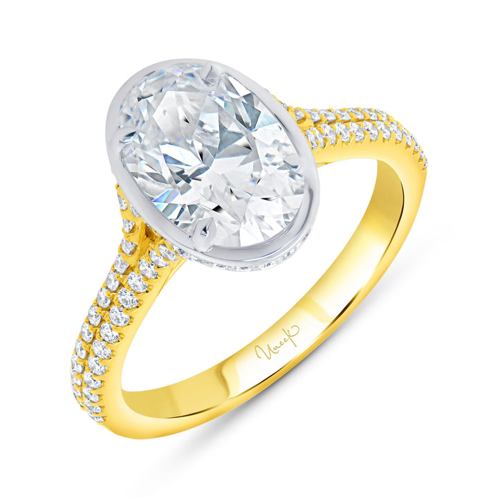 0.36ctw Oval Halo Engagement Ring