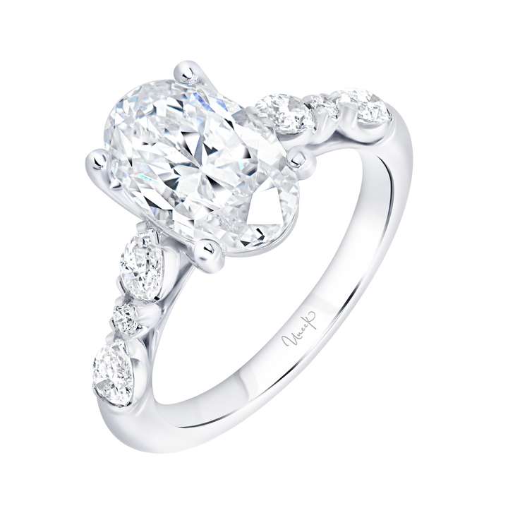 0.64ctw Cathedral Engagement Ring