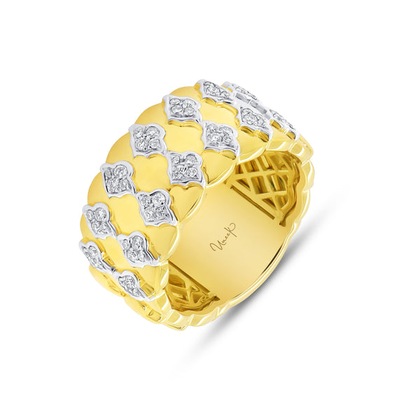 0.32ctw Diamond Quilt Ring
