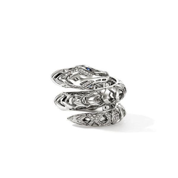 Sterling Silver Blue Sapphire Naga Ring