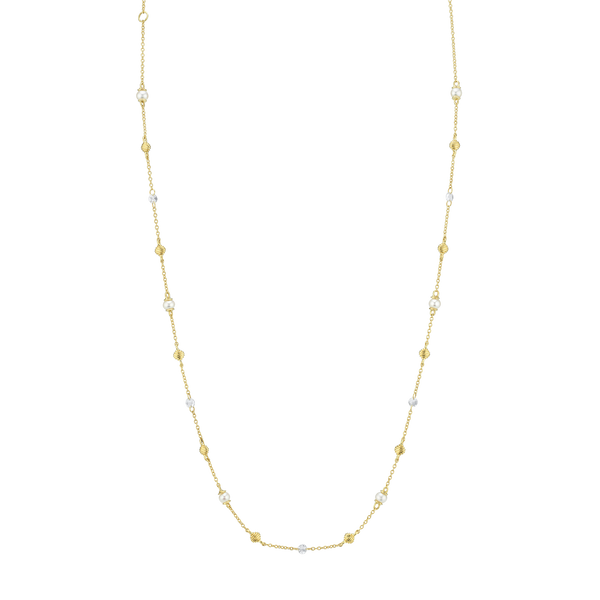 Pearl Chain with Gold Strie Cushions