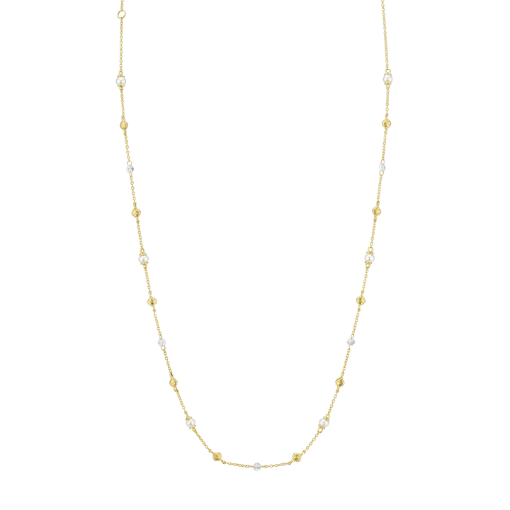 Pearl Chain with Gold Strie Cushions