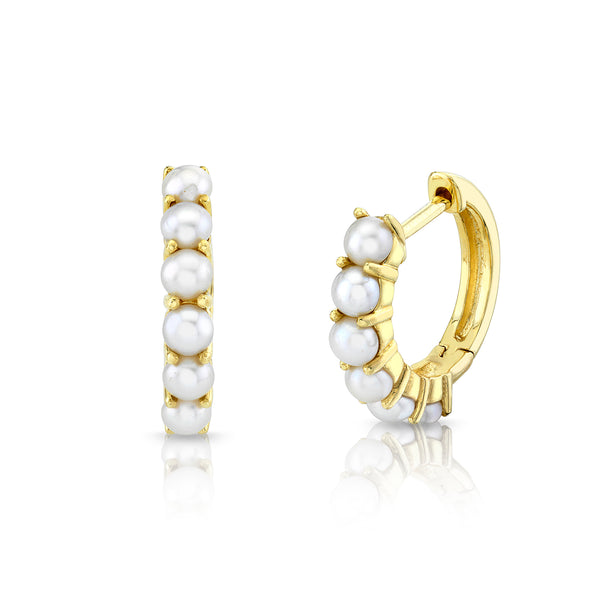 Pearl Huggie Earrings