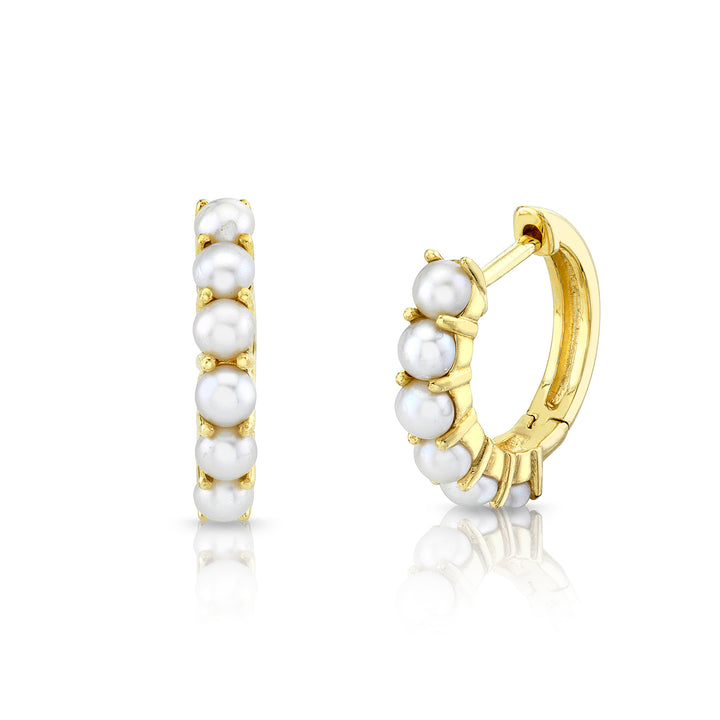 Pearl Huggie Earrings