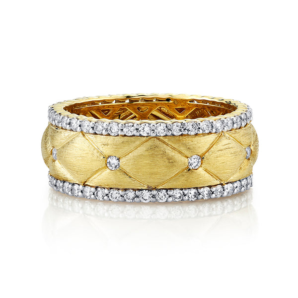 Quilted Band with Diamonds