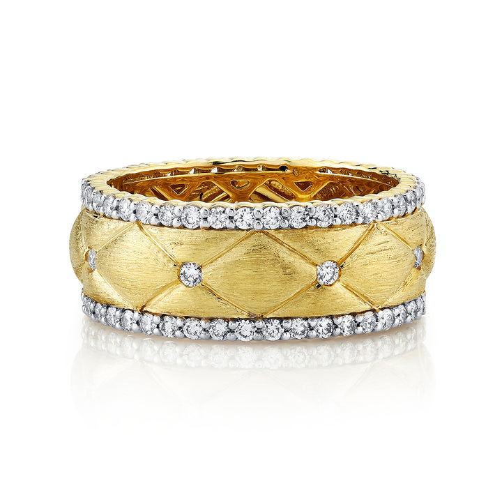 Quilted Band with Diamonds
