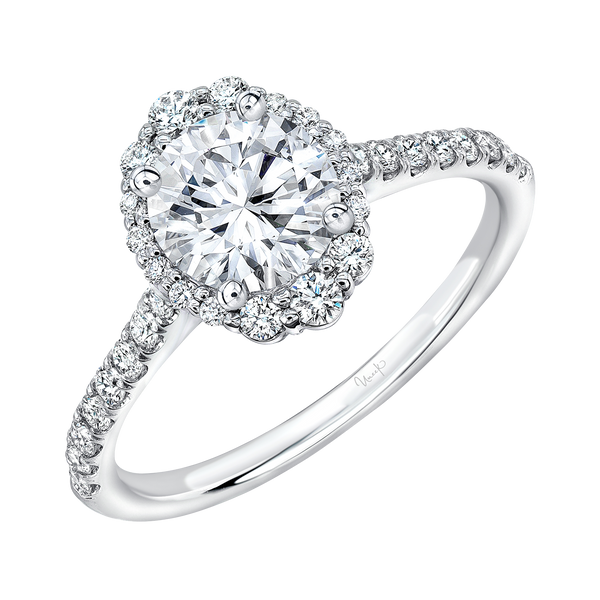 0.35ctw Round Halo Engagement Ring