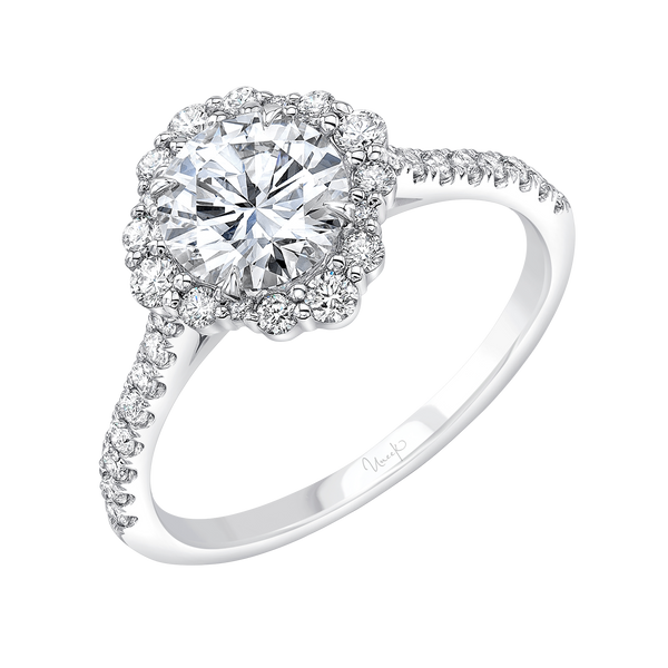 0.45ctw Round Halo Engagement Ring