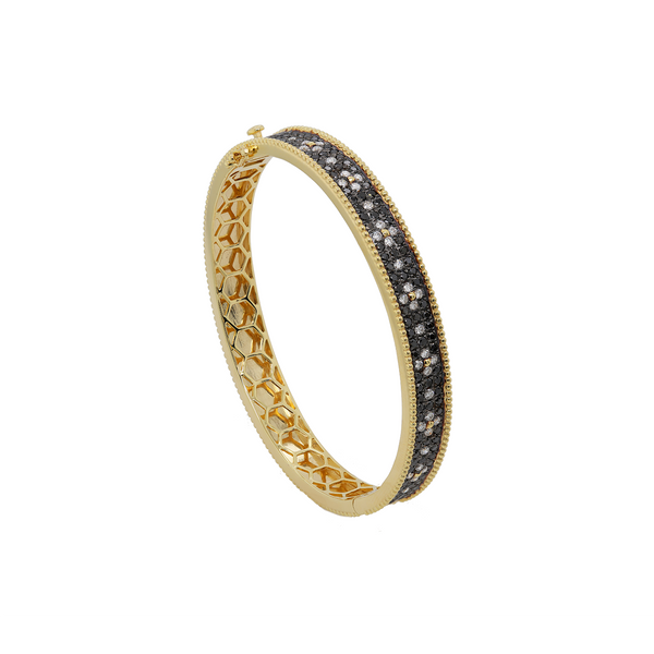 Black and White Diamond Bangle