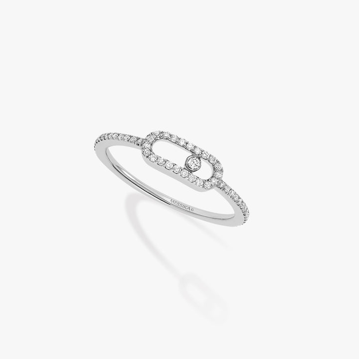 0.18ctw White Gold Diamond Pavé Fashion Ring