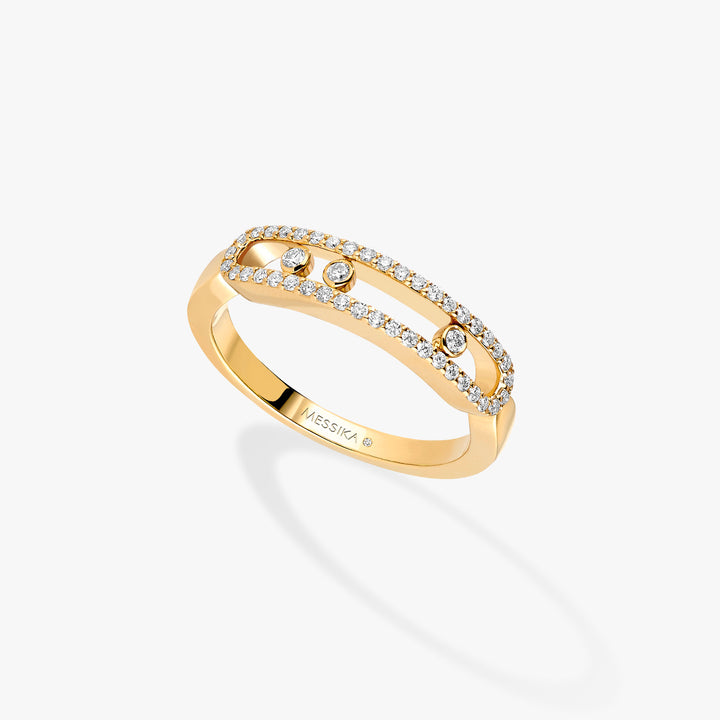 0.25ctw Yellow Gold Diamond Pavé Ring