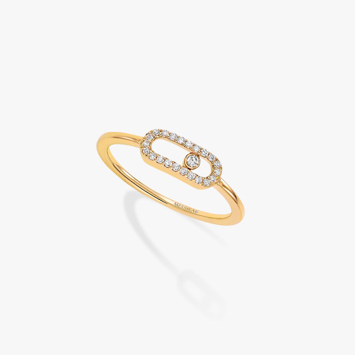 0.09ctw Yellow Gold Diamond Pavé Fashion Ring
