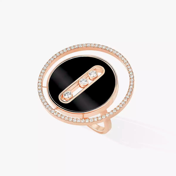 Rose Gold Diamond & Onyx Ring