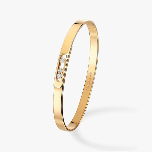 0.10ctw Yellow Gold Diamond Bangle Bracelet