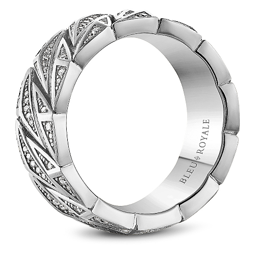 0.74ctw Diamond Geometric Band