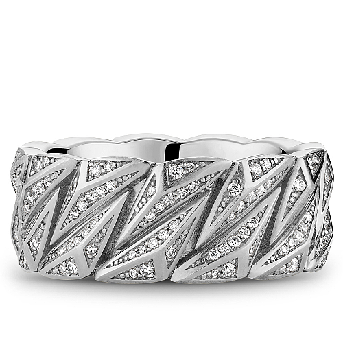 0.74ctw Diamond Geometric Band