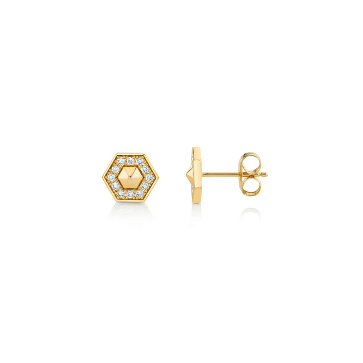 0.24ctw Diamond Mini Hex Studs