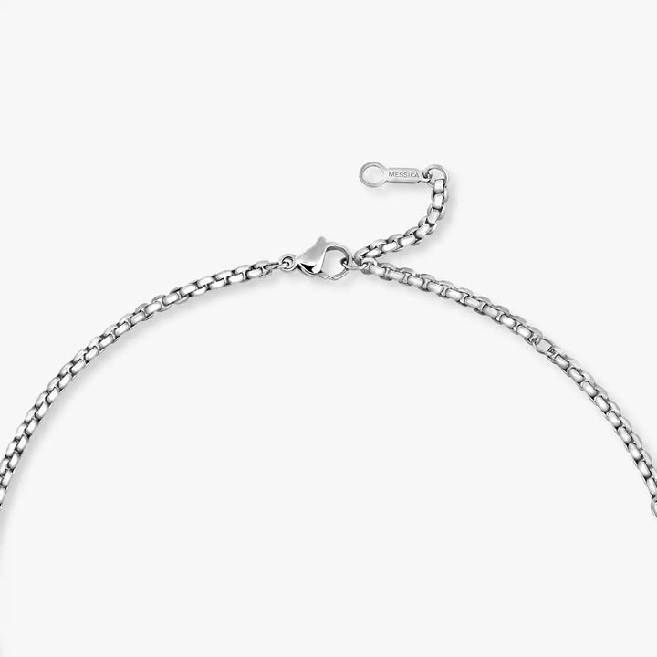 0.14ctw Natural Titanium Diamond Military Tag Necklace