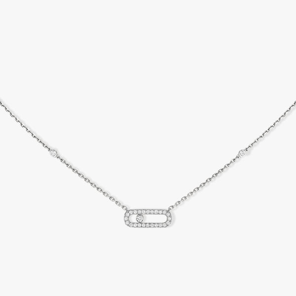 0.23ctw White Gold Diamond Pavé Necklace