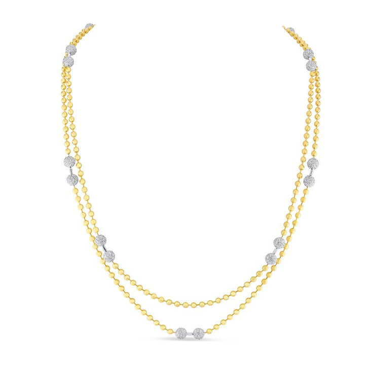 18K Yellow & White Gold 10.75ctw Opera Necklace