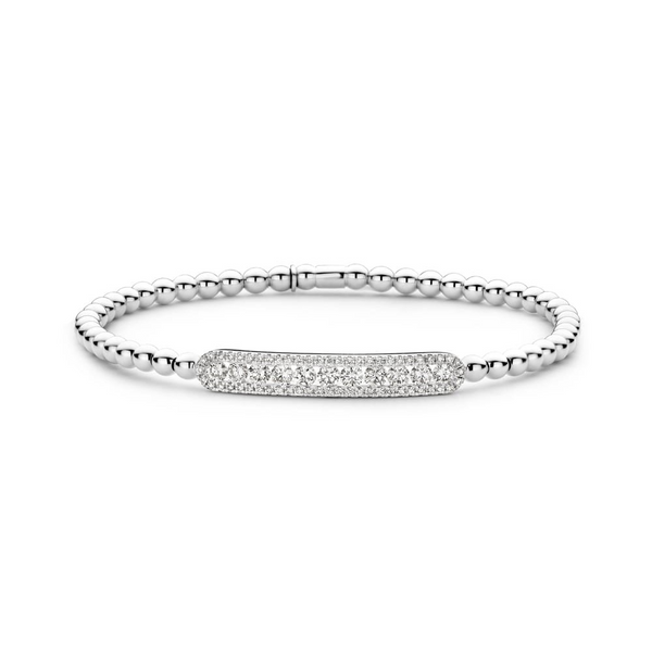 0.92ctw, 18K White Gold Tresore Stretch Bracelet