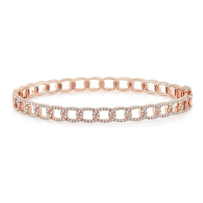 Diamond Rose Gold Bangle - Gunderson's Jewelers