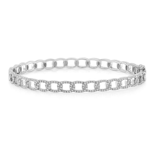 Diamond White Gold Bangle - Gunderson's Jewelers