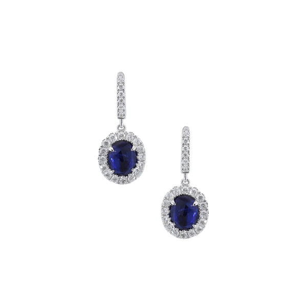 Sapphire and Diamond Drop Earrings