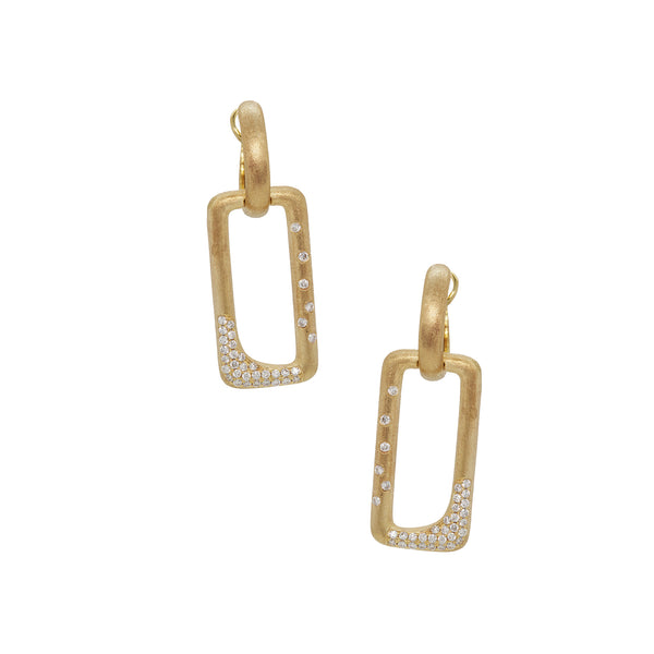 0.68ctw Diamond Square Drop Earrings