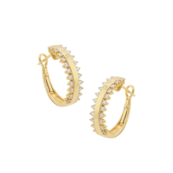 0.68ctw Diamond Hoop Earrings