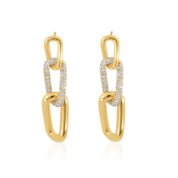 1.54ctw Diamond Link Drop Earrings