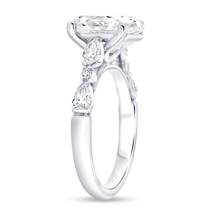 0.64ctw Cathedral Engagement Ring