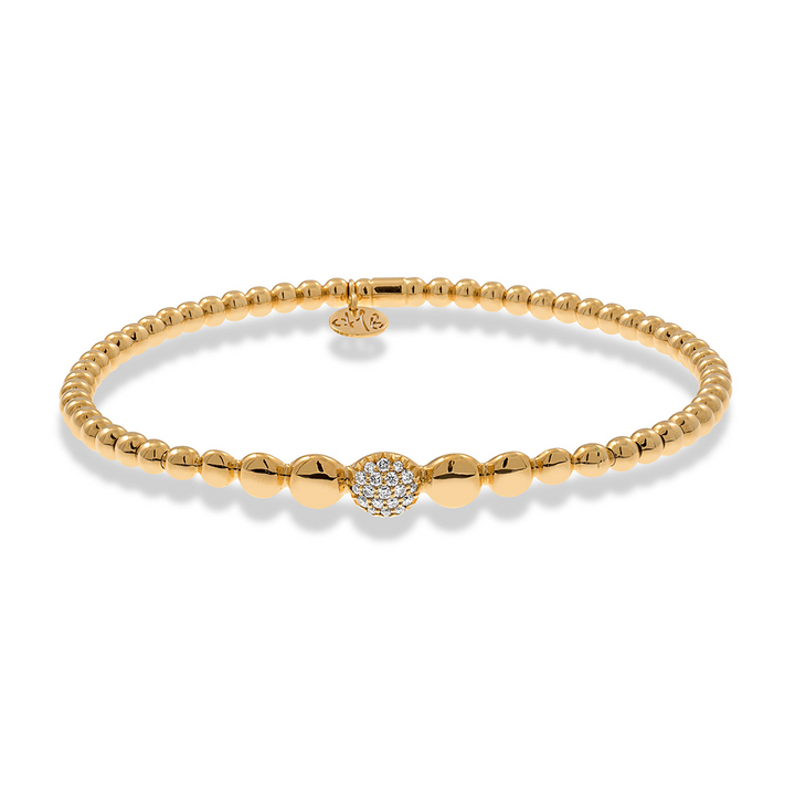 0.10ctw, 18K Pink Gold Tresore Stretch Bracelet