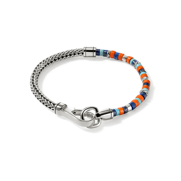 Sterling Silver Heishi Chain Bracelet