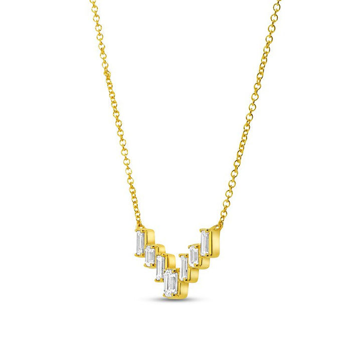 0.71ctw Diamond Bar Necklace