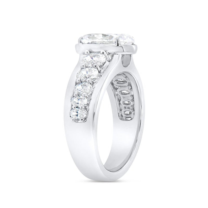 1.38ctw Diamond Oval Engagement Ring
