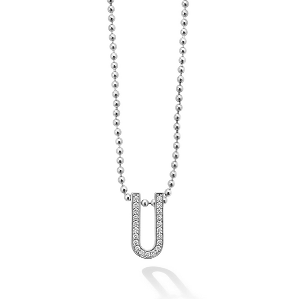 Large Linear Diamond Pendant Necklace