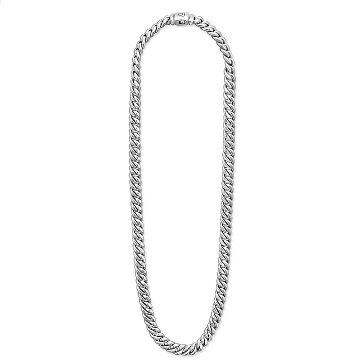 Silver Curb Chain Necklace | 8mm